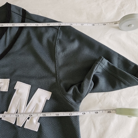 Married to the Mob green short sleeve baseball button up jersey women's size S - Picture 9 of 12